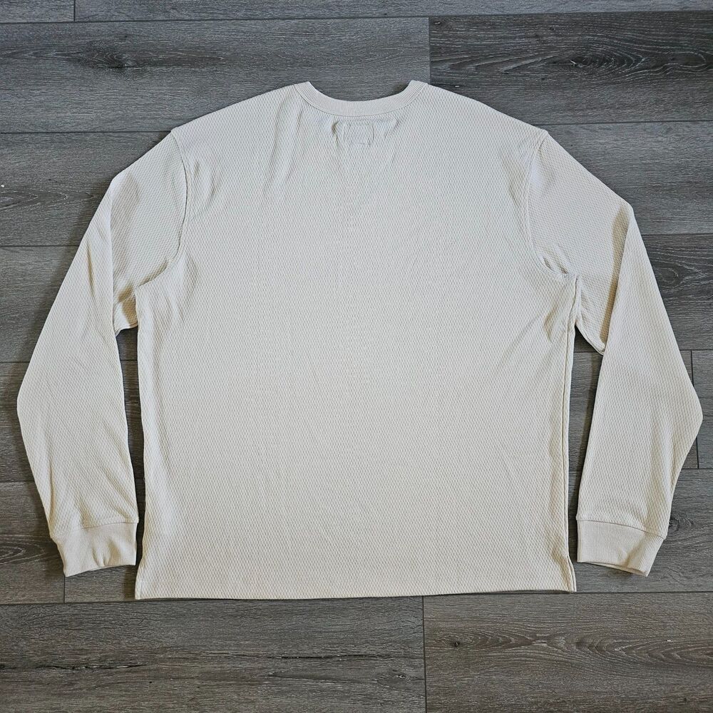 Mens Goodfellow Vintage Textured Waffle Knit Long Sleeve Crew neck Shirt XL - Picture 3 of 3